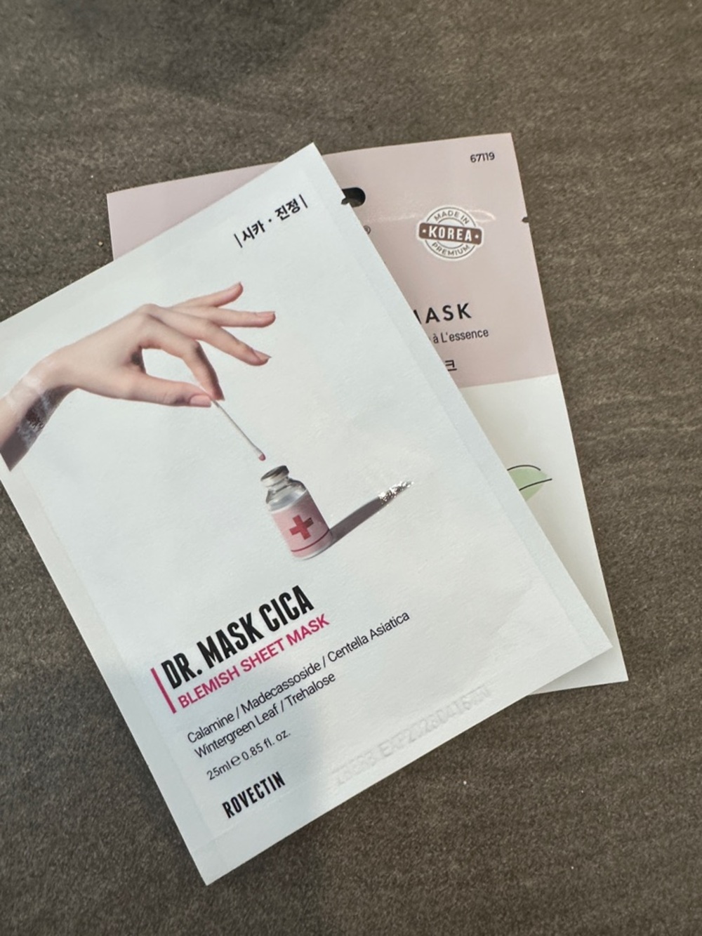 2 for $15 (both included ) Dr. Mask Cica Blemish Sheet Mask - White / Pink